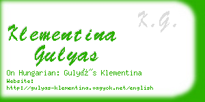 klementina gulyas business card